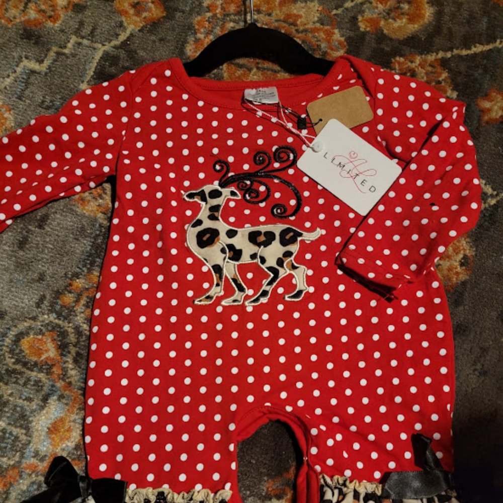 Little Girls Christmas Romper